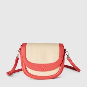 Benetton NEW Red and Cream Crossbody Bag New Free Gifts Inside